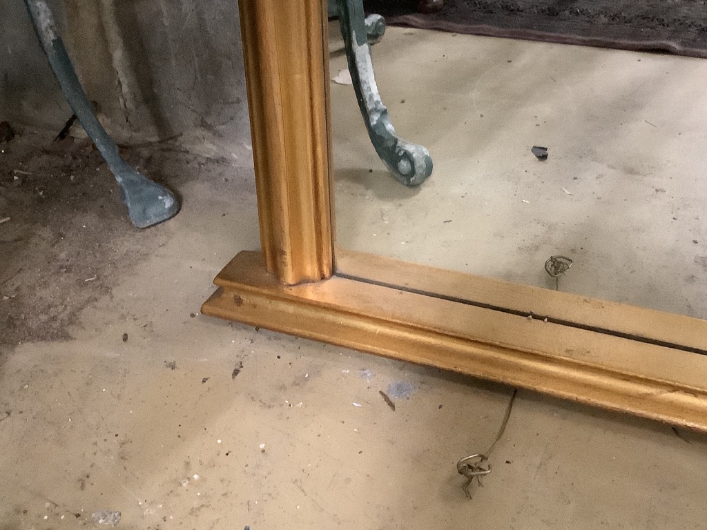 A Victorian style gilt framed overmantel mirror, width 122cm height 120cm